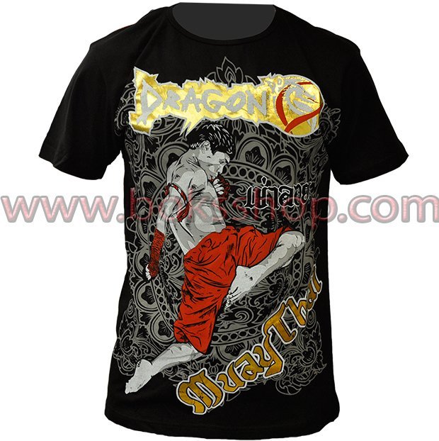 TX8579 Muay Thai Baskılı Tişört - Gold Small (S)