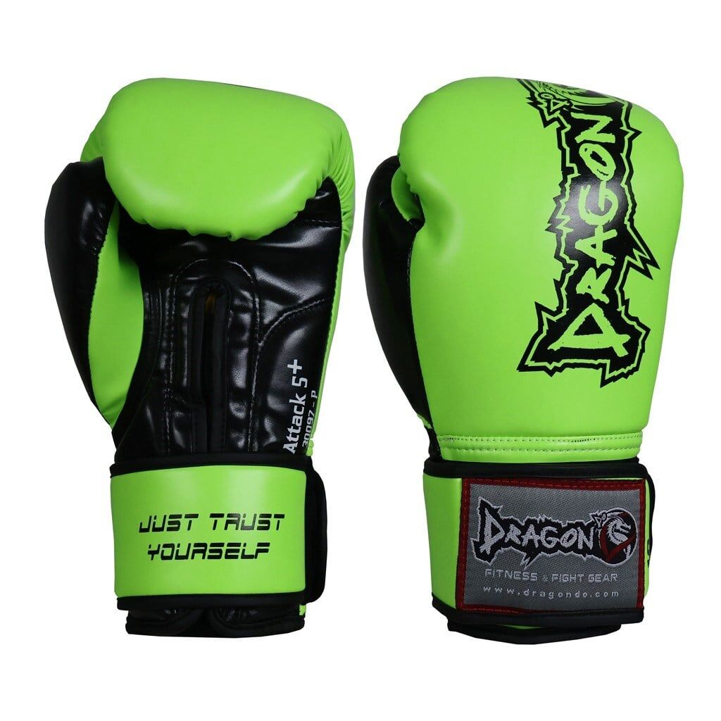 DragonDo 30097-P Attack-5 Plus Boks Eldiveni Yeşil 10 oz