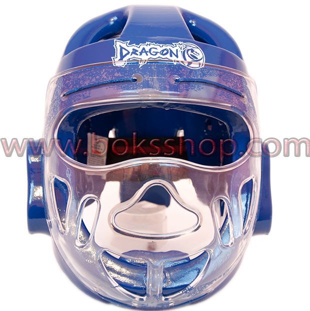 Taekwondo Maskeli Kask - Mavi Large (L)