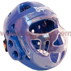 Taekwondo Maskeli Kask - Mavi Small (S)