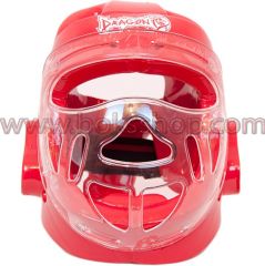 Taekwondo Maskeli Kask - Kırmızı XLarge (XL)