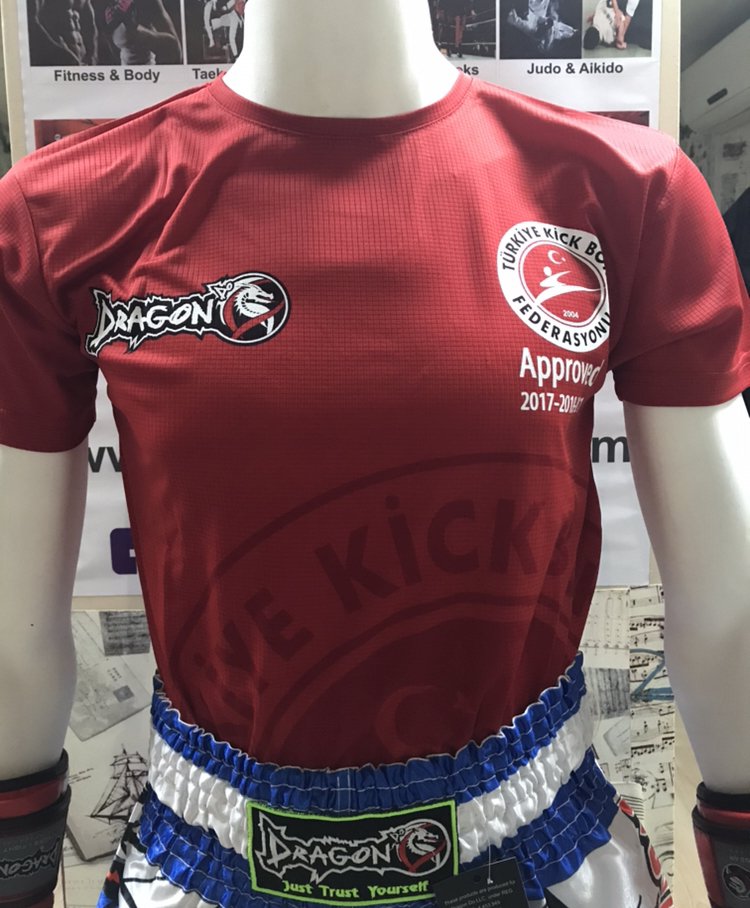 Kick Boks Tişört - Kırmızı