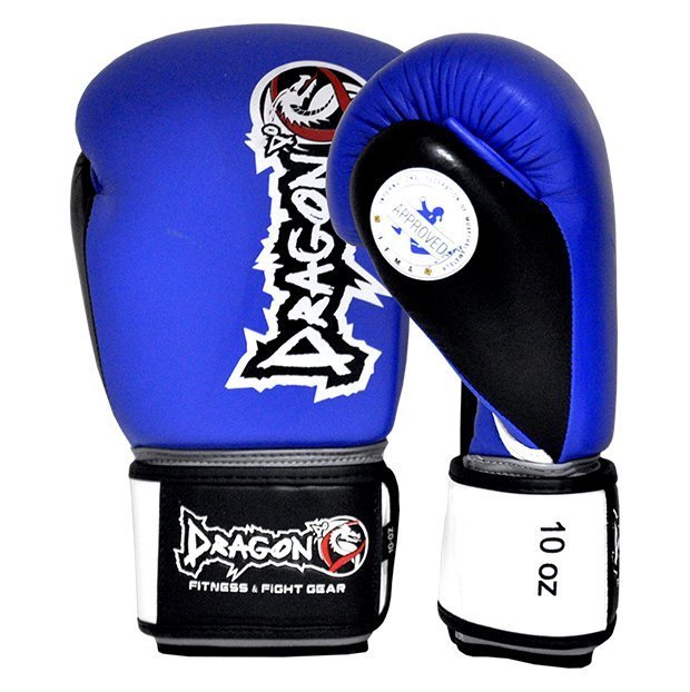 Deri Boks Eldiveni - Muay Thai Ifma Onaylı Mavi - 10 oz