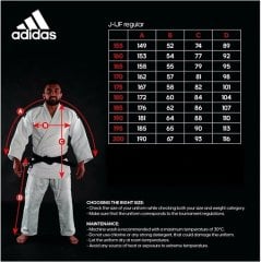 Adidas Champion III IJF Onaylı Judo Elbisesi Beyaz Judogi 170 cm