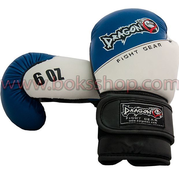 Junior Boks Eldiveni - Mavi 6 oz