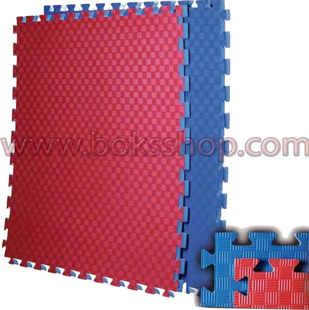 Tatami Minderi Çift Taraflı 100X100x2.6 Cm Mavi - Kırmızı