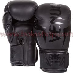 Venum Elite Boks Eldiveni - Siyah 12 oz
