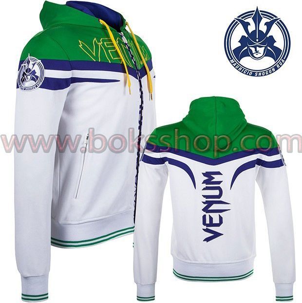 Venum ''Sharp Shogun'' Hoody Zip - Beyaz-Yeşil Medium (M)