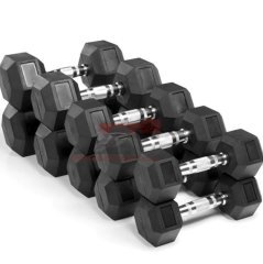 Kauçuk Altıgen Dambıl - Hex Dambıl 22,5 kg