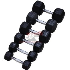 Kauçuk Altıgen Dambıl - Hex Dambıl 22,5 kg