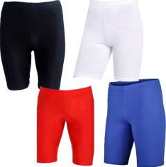 Likralı Kısa Sporcu Taytı - Şort Altı Tayt Siyah - Large (L)
