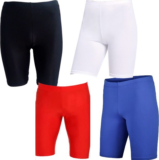 Likralı Kısa Sporcu Taytı - Şort Altı Tayt Beyaz - Medium (M)