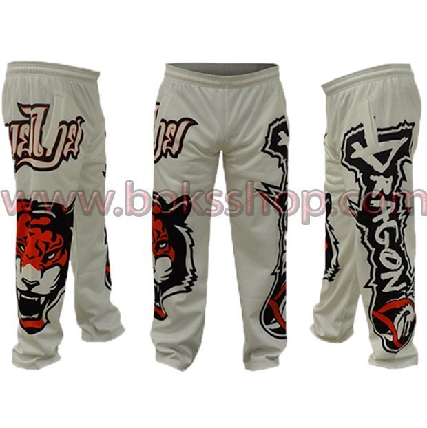 Muay Thai Tek Alt - Tiger Beyaz - XLarge (XL)
