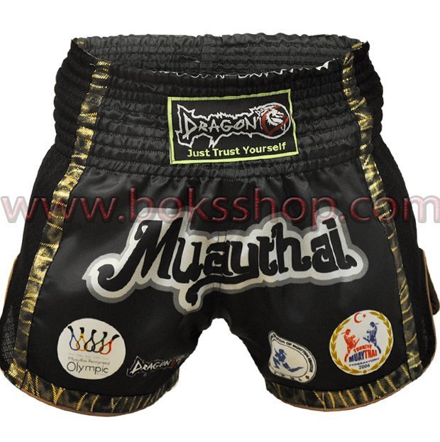Muay Thai Federasyon Logolu Şort - Müsabaka Small (S)