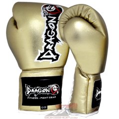 Profesyonel Bağcıklı Boks Eldiveni Gold