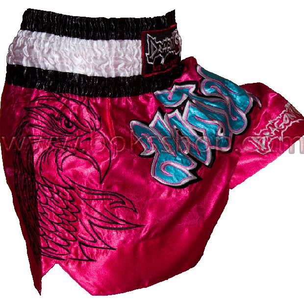 Muay Thai Pembe Nakışlı Şort XSmall (XS)