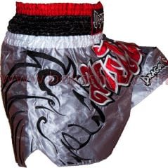 Muay Thai Gri Nakışlı Şort XXLarge (XXL)