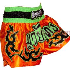 Nakışlı Muay Thai Şort Turuncu Large (L)