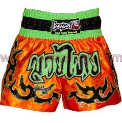 Nakışlı Muay Thai Şort Turuncu XLarge (XL)