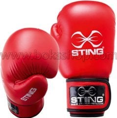 Sting Boks Eldiveni Aiba Onaylı Kırmızı - 10 oz