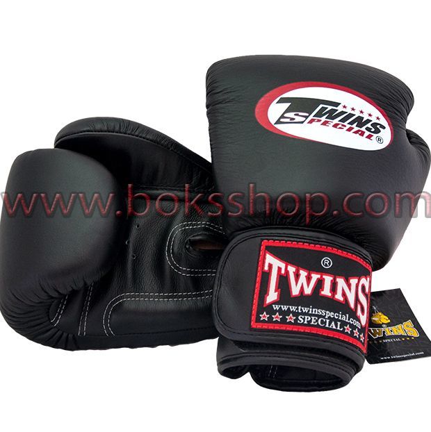 Twins Boks Eldiveni - Siyah 12 oz