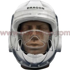 Taekwondo Maskeli Kask - Beyaz Medium (M)