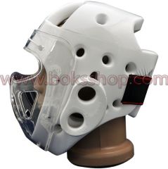 Taekwondo Maskeli Kask - Beyaz Medium (M)