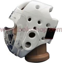 Taekwondo Maskeli Kask - Beyaz Large (L)