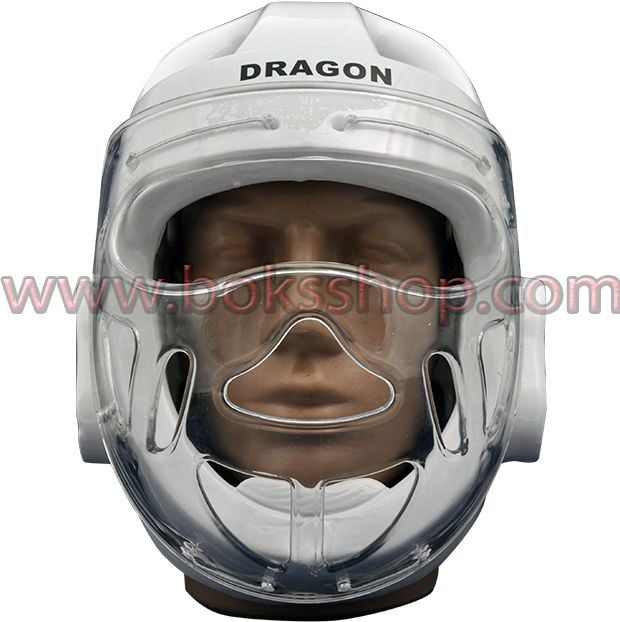 Taekwondo Maskeli Kask - Beyaz XLarge (XL)